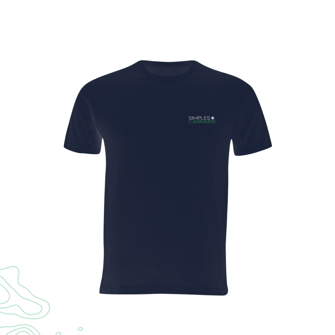 Camiseta Simples Cannabis – Azul Marinho